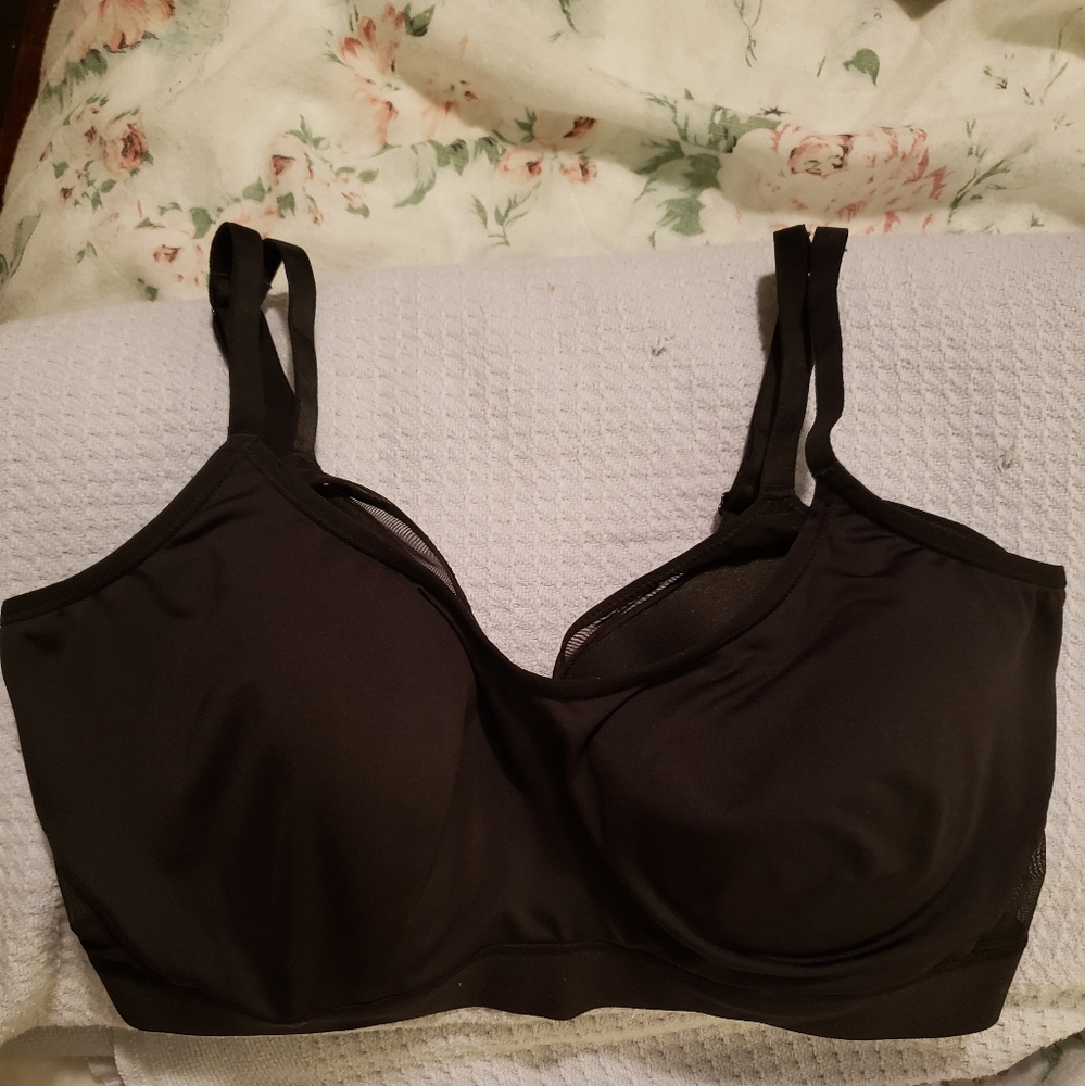 Natori Gravity High Impact All Black Sports Bra 38ddd